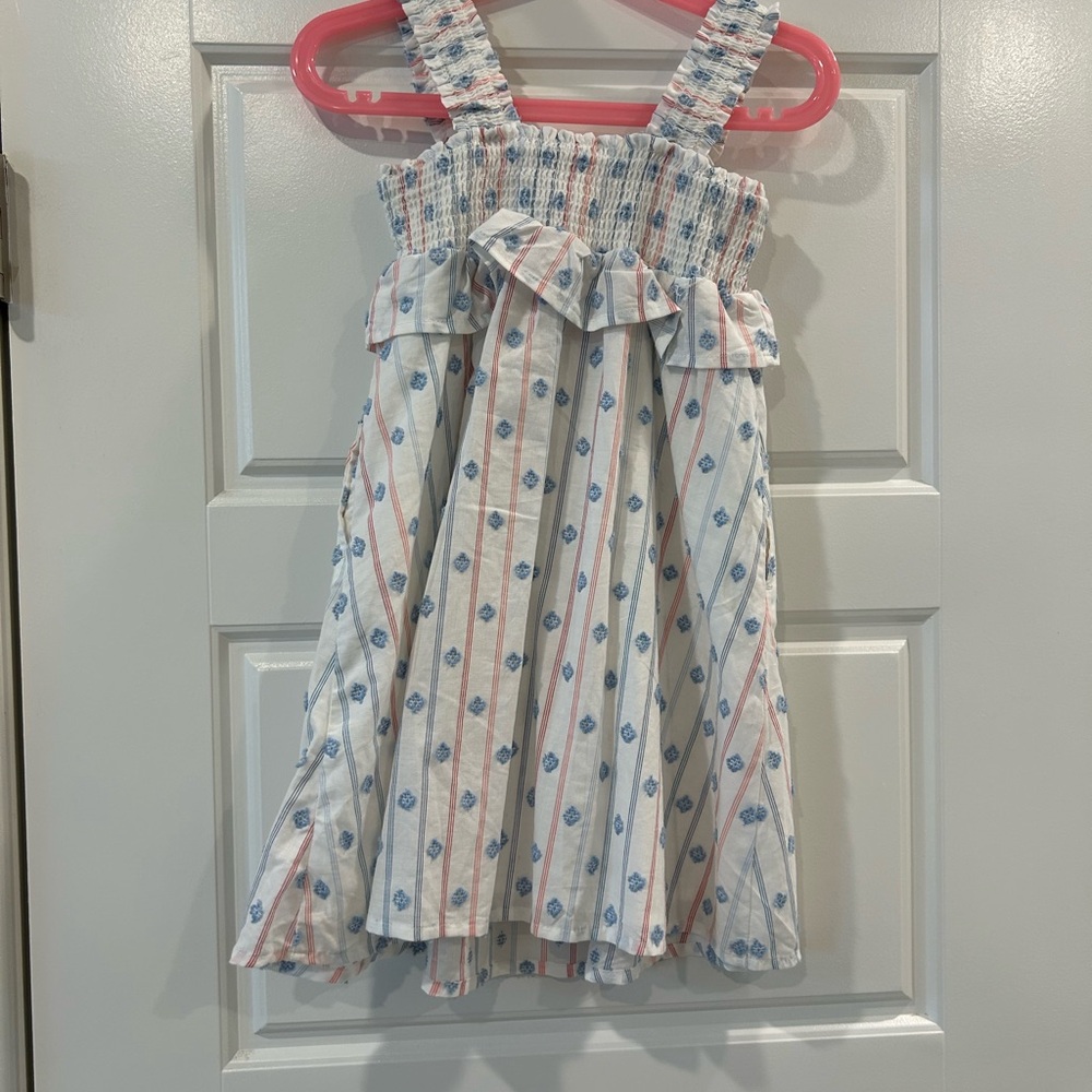 Cat & Jack Blue and Pink Patterned Kids Dress